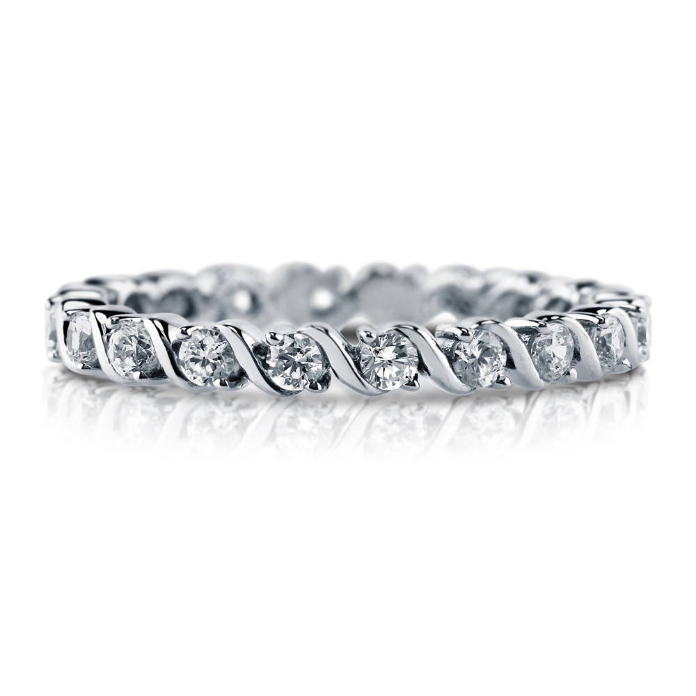 CZ Eternity Ring in Sterling Silver