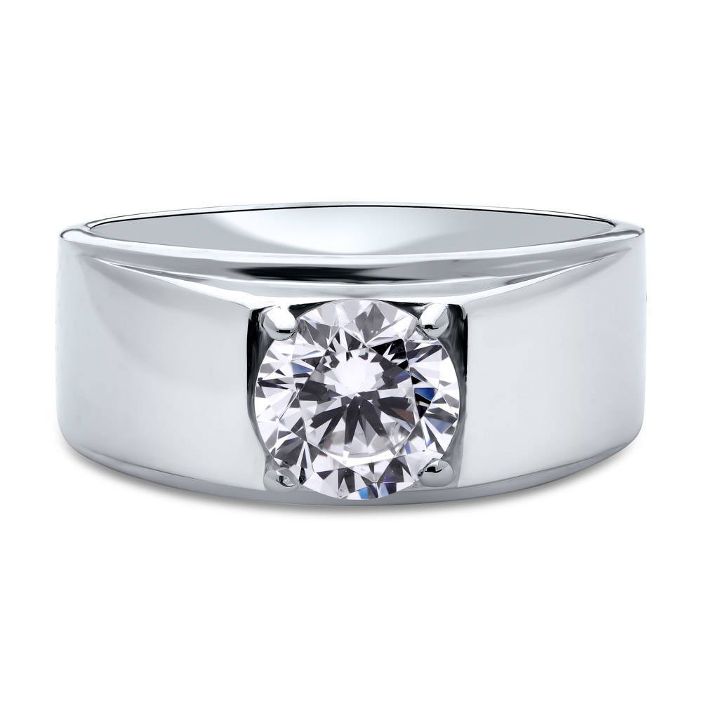 Solitaire 1.25ct Round CZ Ring in Sterling Silver