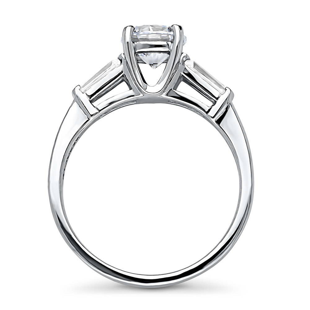 Alternate view of Solitaire 1ct Round CZ Ring in Sterling Silver