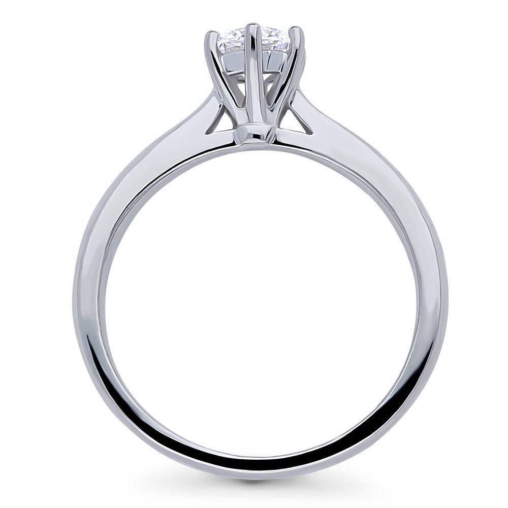 Alternate view of Solitaire 0.45ct Round CZ Ring in Sterling Silver