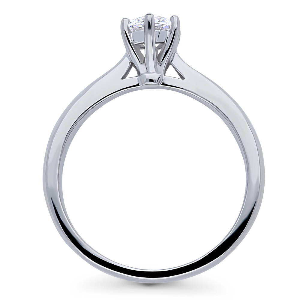 Solitaire 0.45ct Round CZ Ring in Sterling Silver