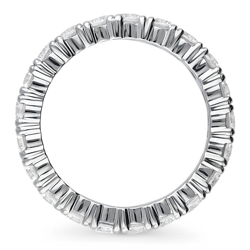 Angle view of CZ Eternity Ring in Sterling Silver, 4 of 10