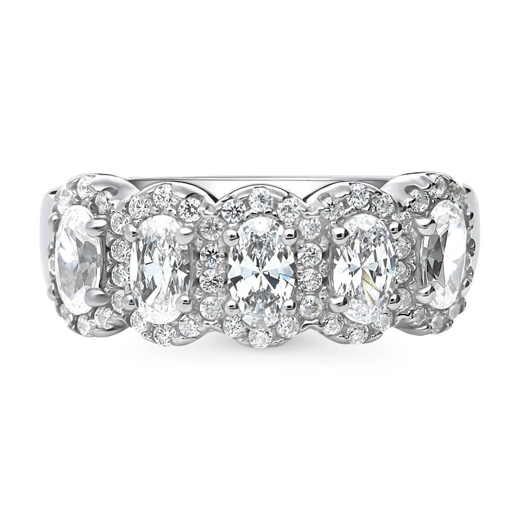 5-Stone CZ Band in Sterling Silver