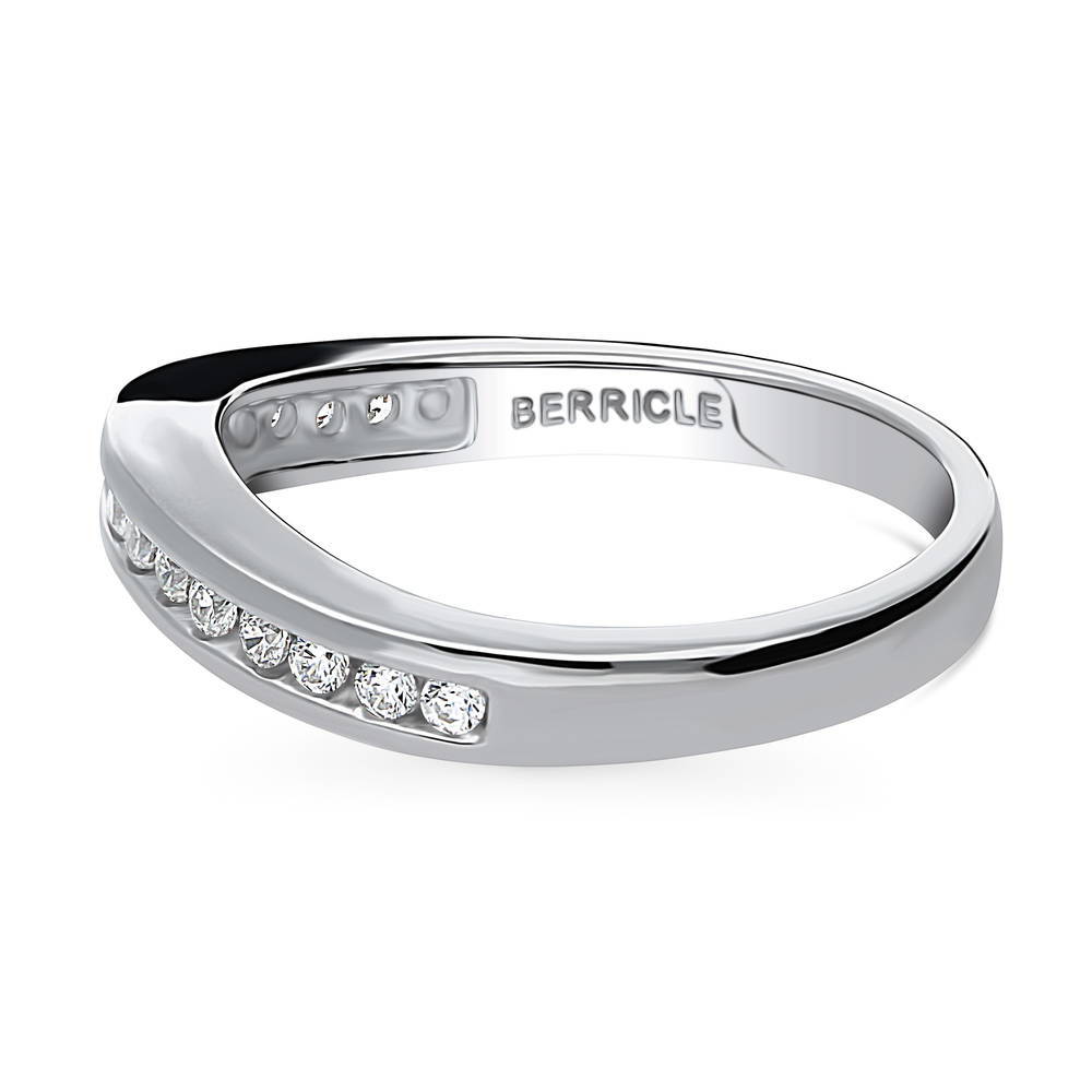 Channel CZ Eternity Ring in Sterling Silver