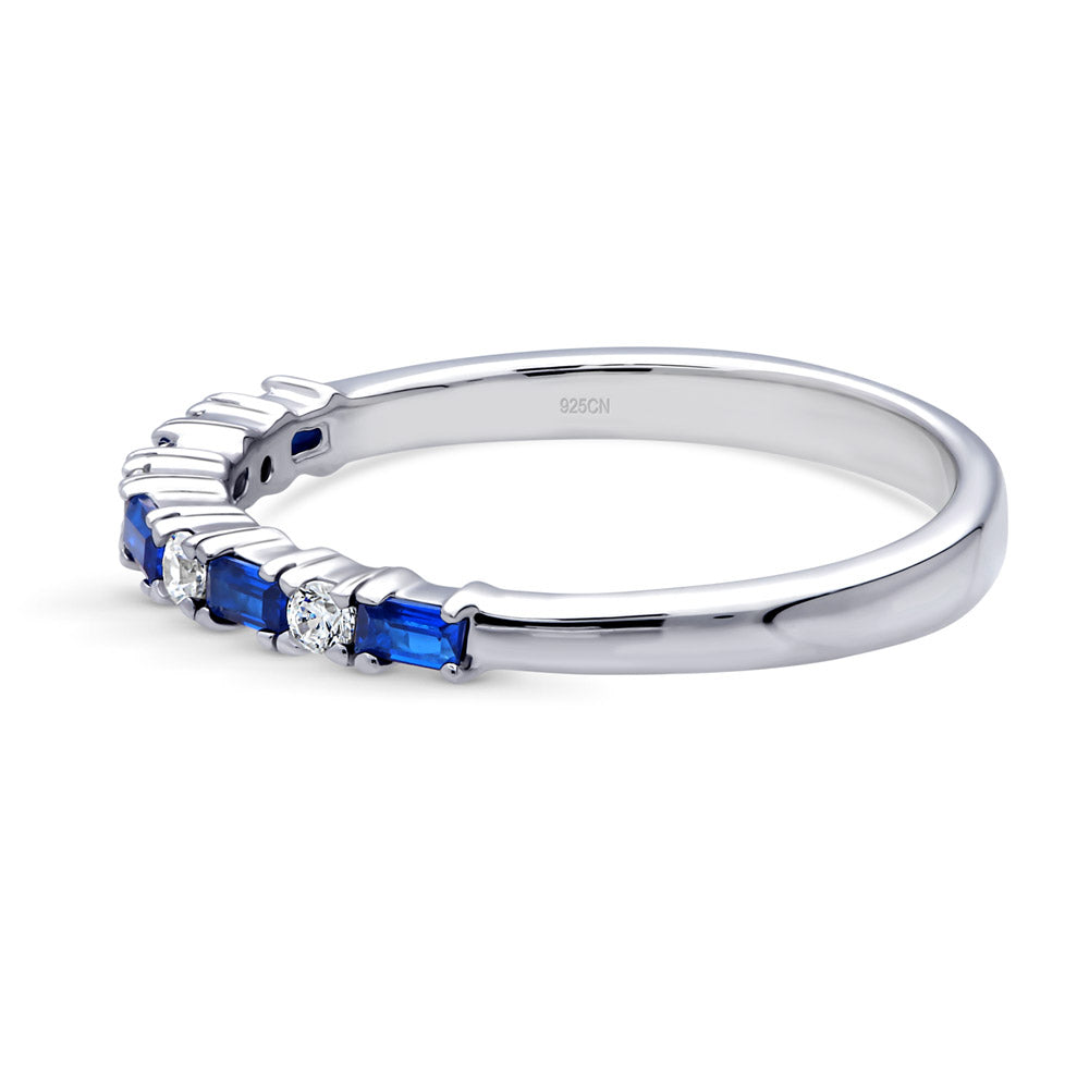 Art Deco CZ Eternity Ring in Sterling Silver