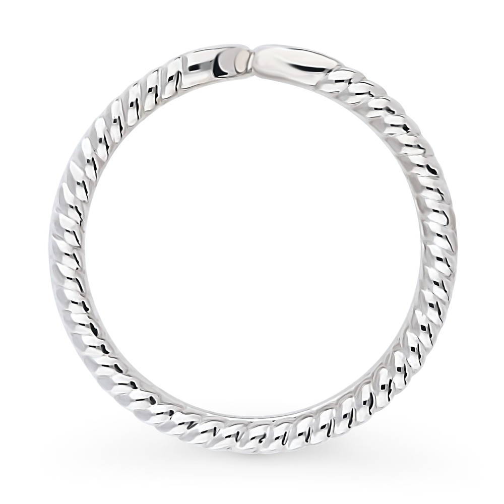 Alternate view of Woven Cable Band in Sterling Silver
