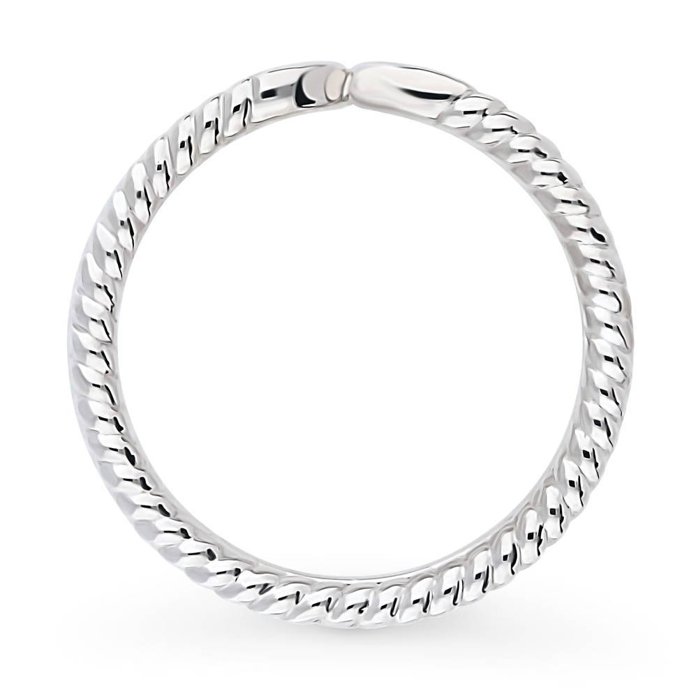 Woven Cable Band in Sterling Silver