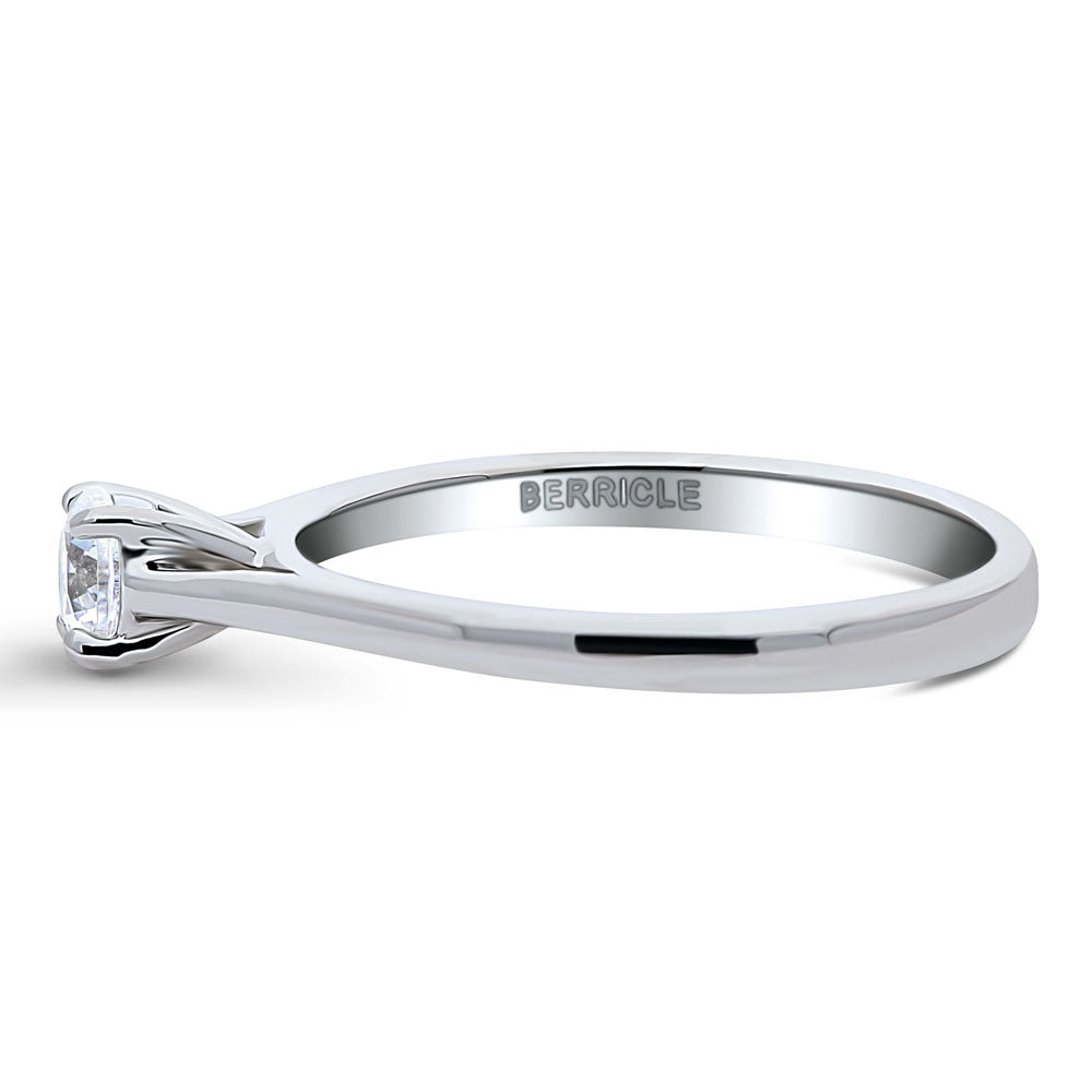 Solitaire 0.35ct CZ Ring in Sterling Silver