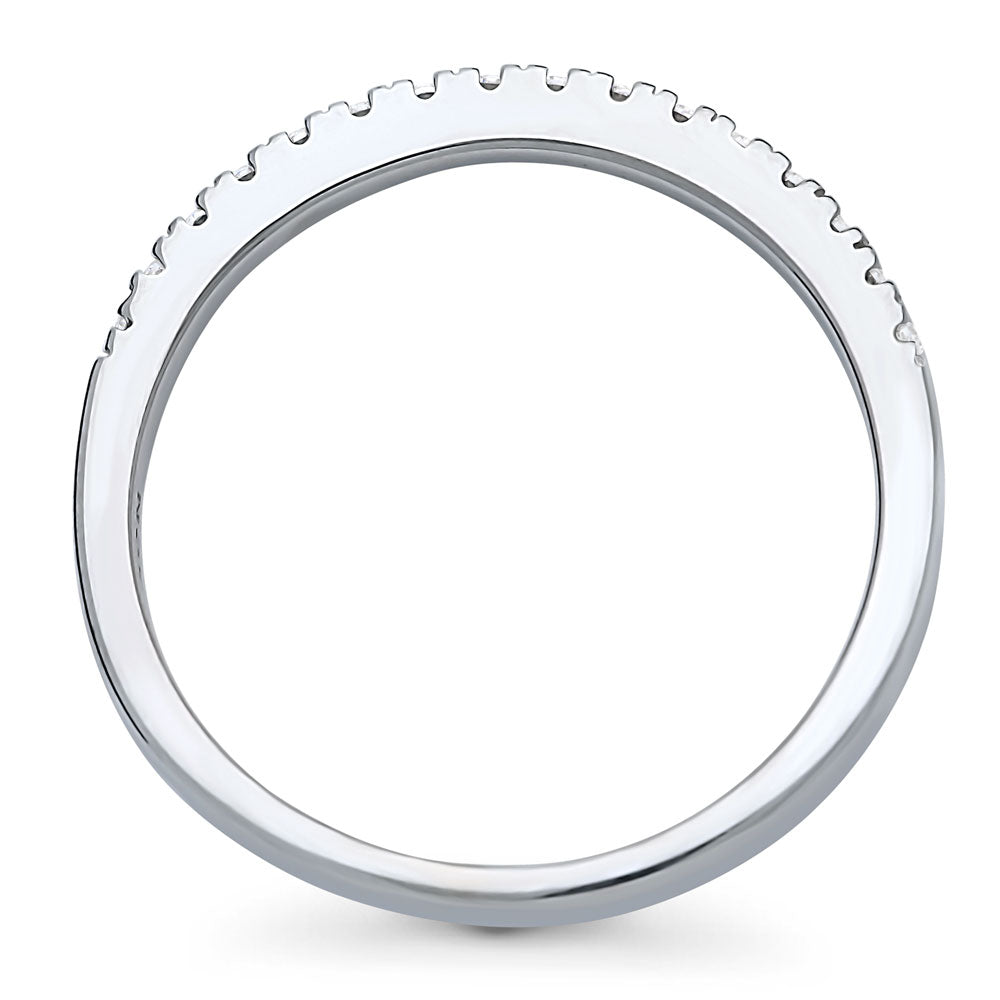 CZ Half Eternity Ring in Sterling Silver