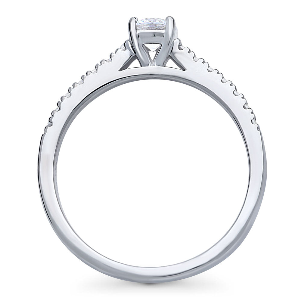 Solitaire 0.35ct Round CZ Ring in Sterling Silver