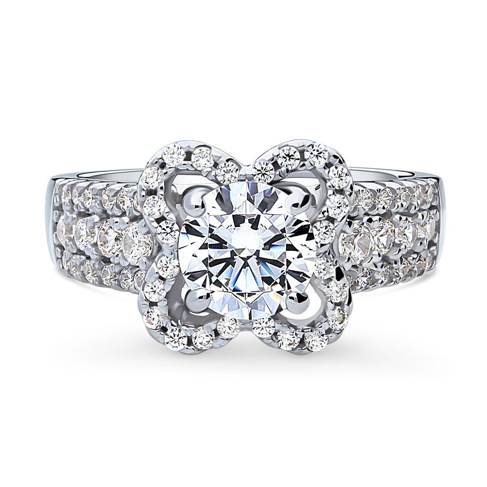 Flower CZ Ring in Sterling Silver, 1 of 9