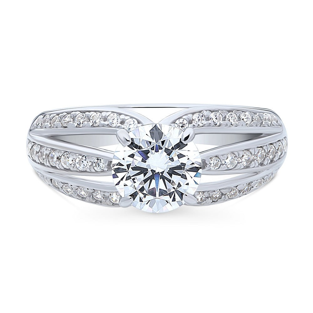 Solitaire 1.25ct Round CZ Ring in Sterling Silver, 1 of 9