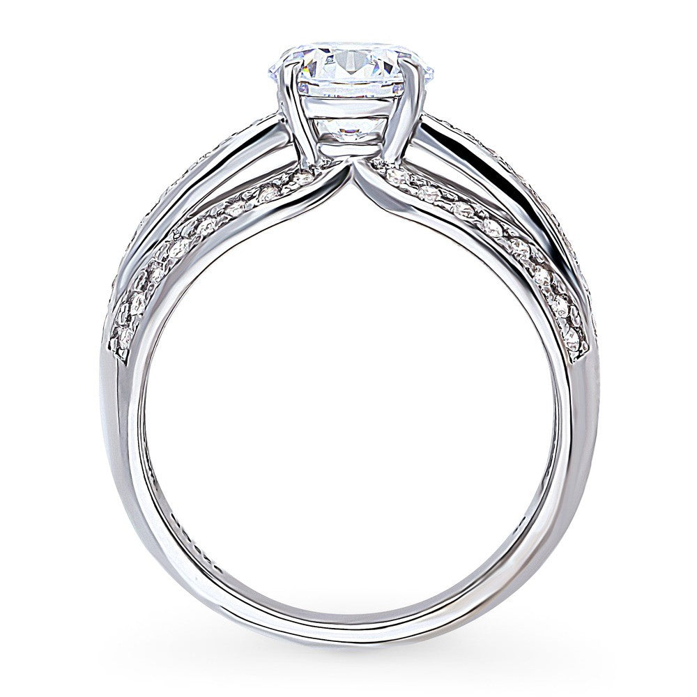 Alternate view of Solitaire 1.25ct Round CZ Ring in Sterling Silver