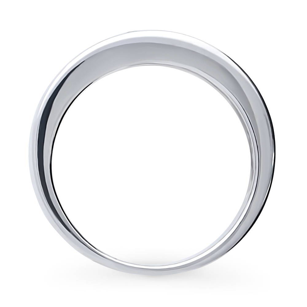 Purple Channel CZ Eternity Ring in Sterling Silver