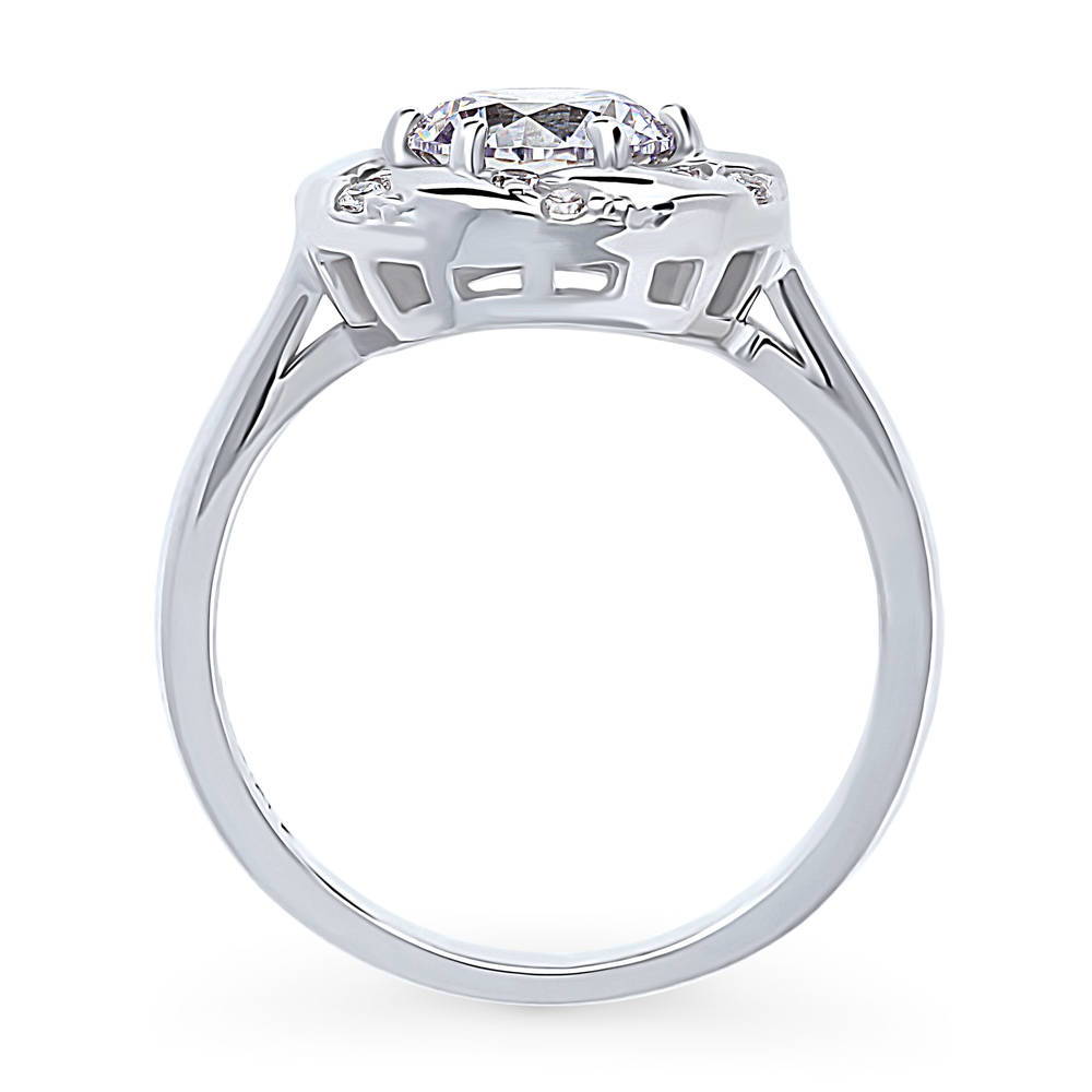Woven Wreath CZ Ring in Sterling Silver