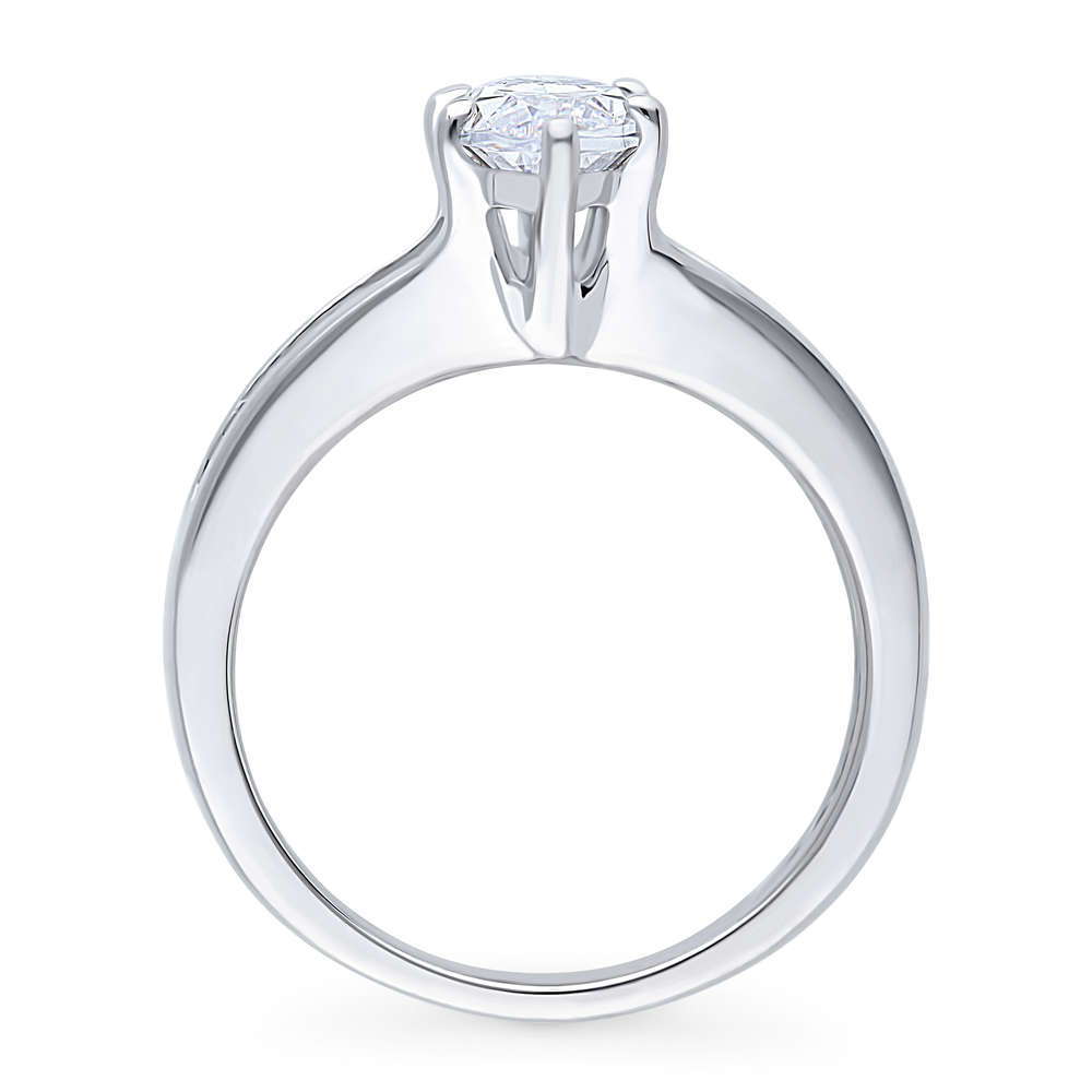 Alternate view of Solitaire 1.6ct Marquise CZ Ring in Sterling Silver