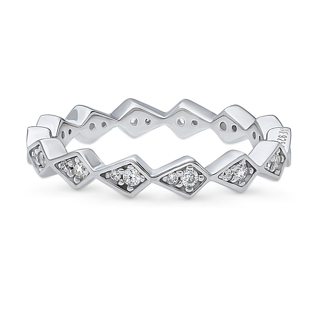 CZ Eternity Ring in Sterling Silver