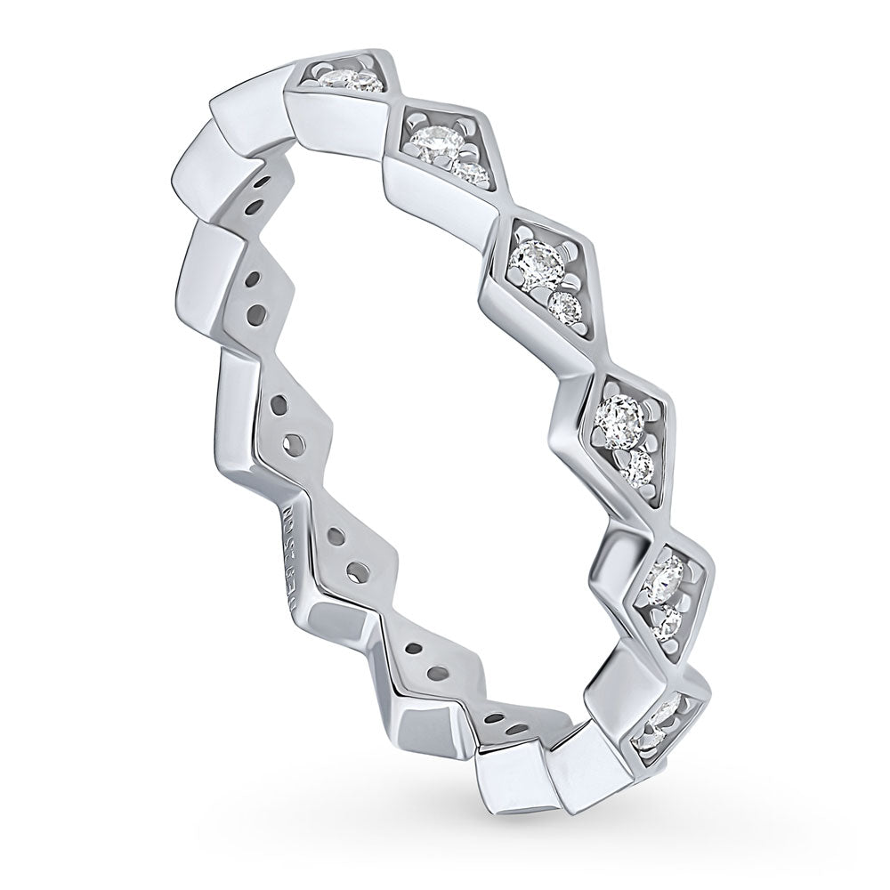 CZ Eternity Ring in Sterling Silver