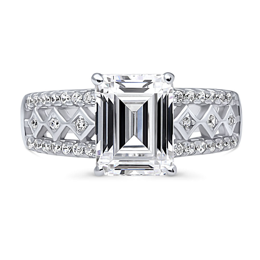 Art Deco CZ Ring in Sterling Silver, 1 of 10