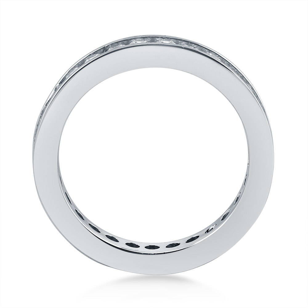 Channel Set CZ Eternity Ring in Sterling Silver, 4 of 5