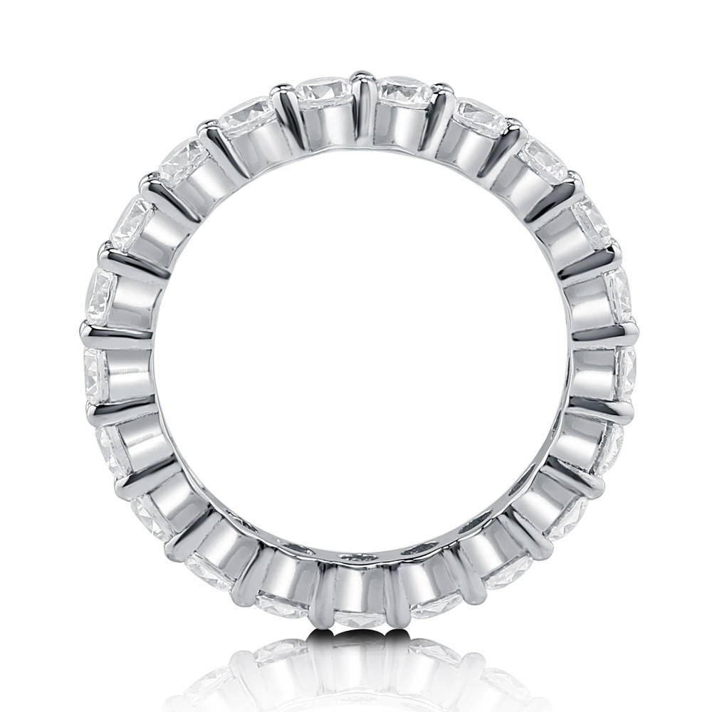 Pave Set CZ Eternity Ring in Sterling Silver, 5 of 6