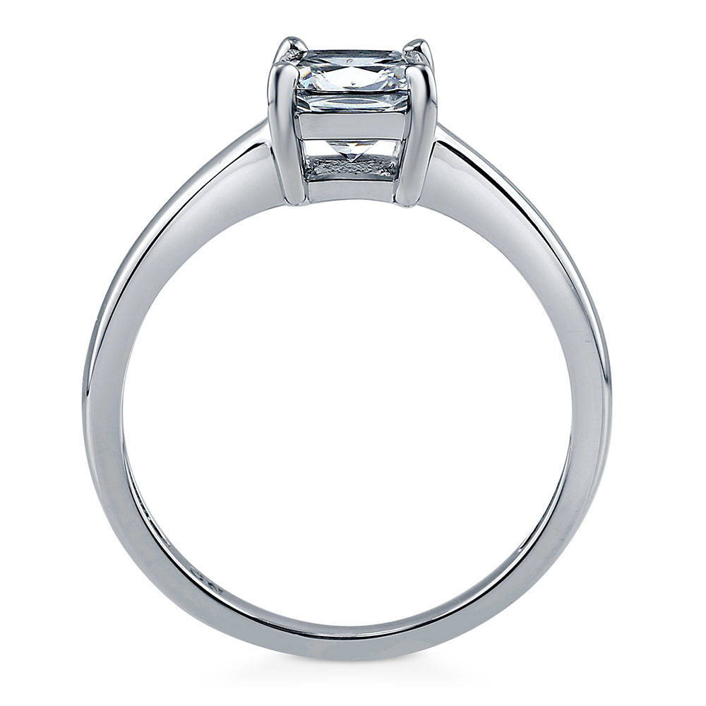 Solitaire 1.25ct Cushion CZ Ring in Sterling Silver, 6 of 7
