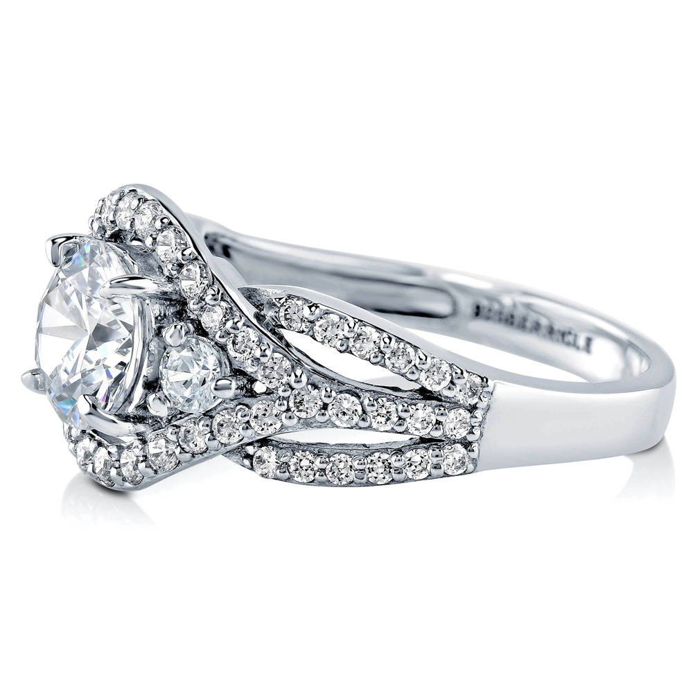 3-Stone 1.25ct CZ Ring in Sterling Silver