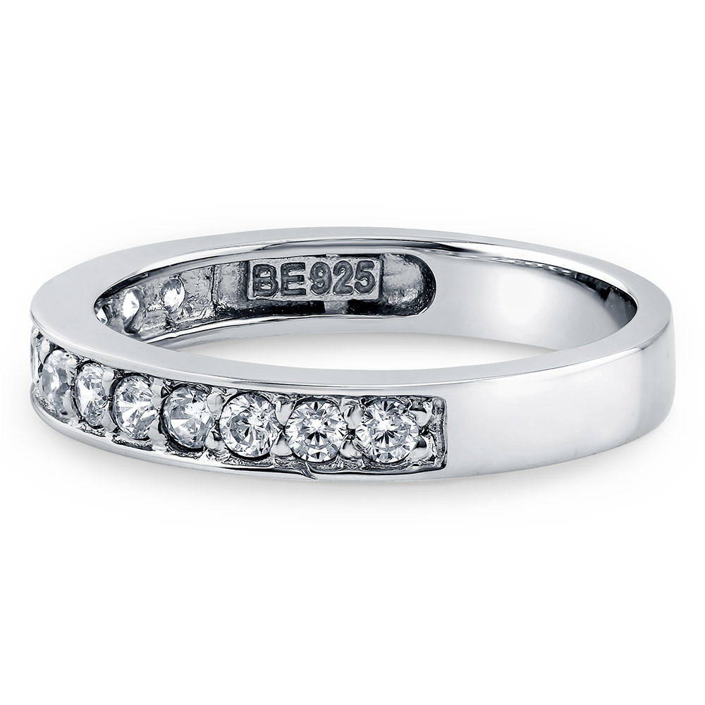 Pave CZ Eternity Ring in Sterling Silver
