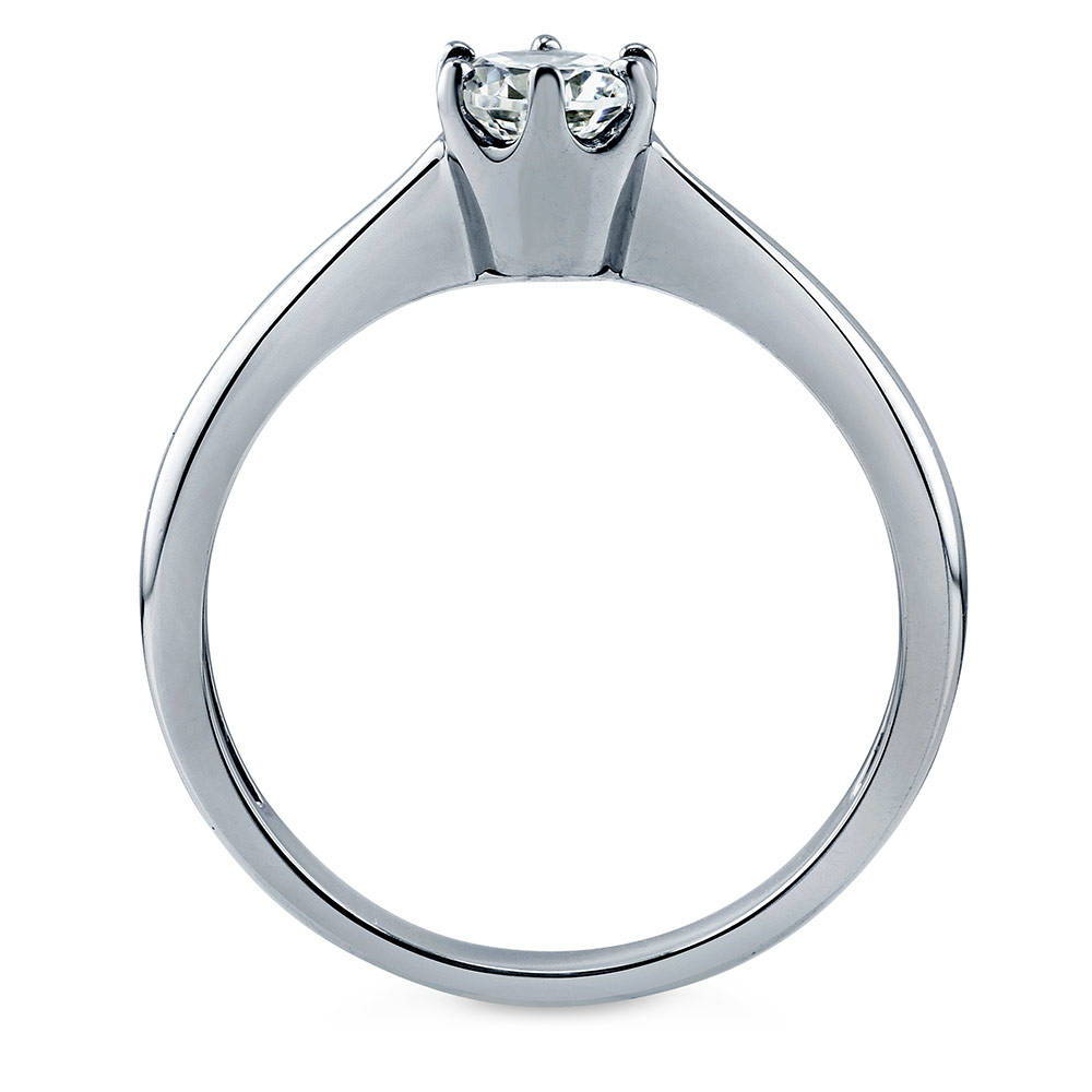 Solitaire 0.45ct Round CZ Ring in Sterling Silver