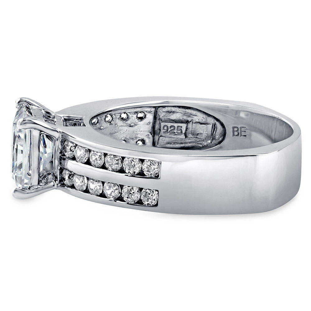 Solitaire 1.6ct Princess CZ Ring in Sterling Silver, 4 of 6