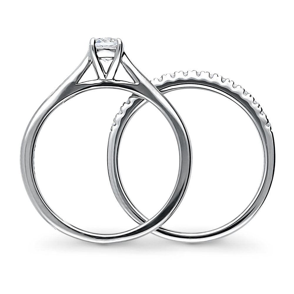 Alternate view of Solitaire 0.35ct Round CZ Ring Set in Sterling Silver