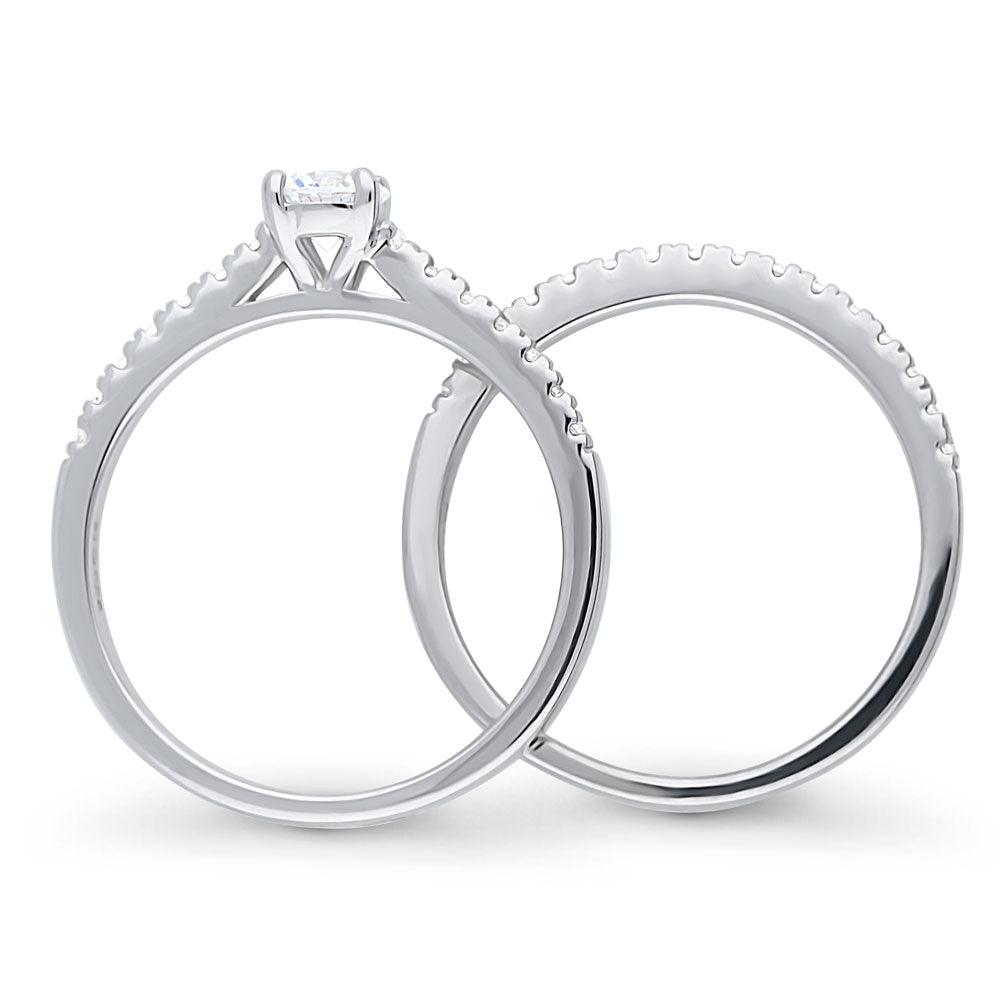 Alternate view of Solitaire 0.35ct Round CZ Ring Set in Sterling Silver