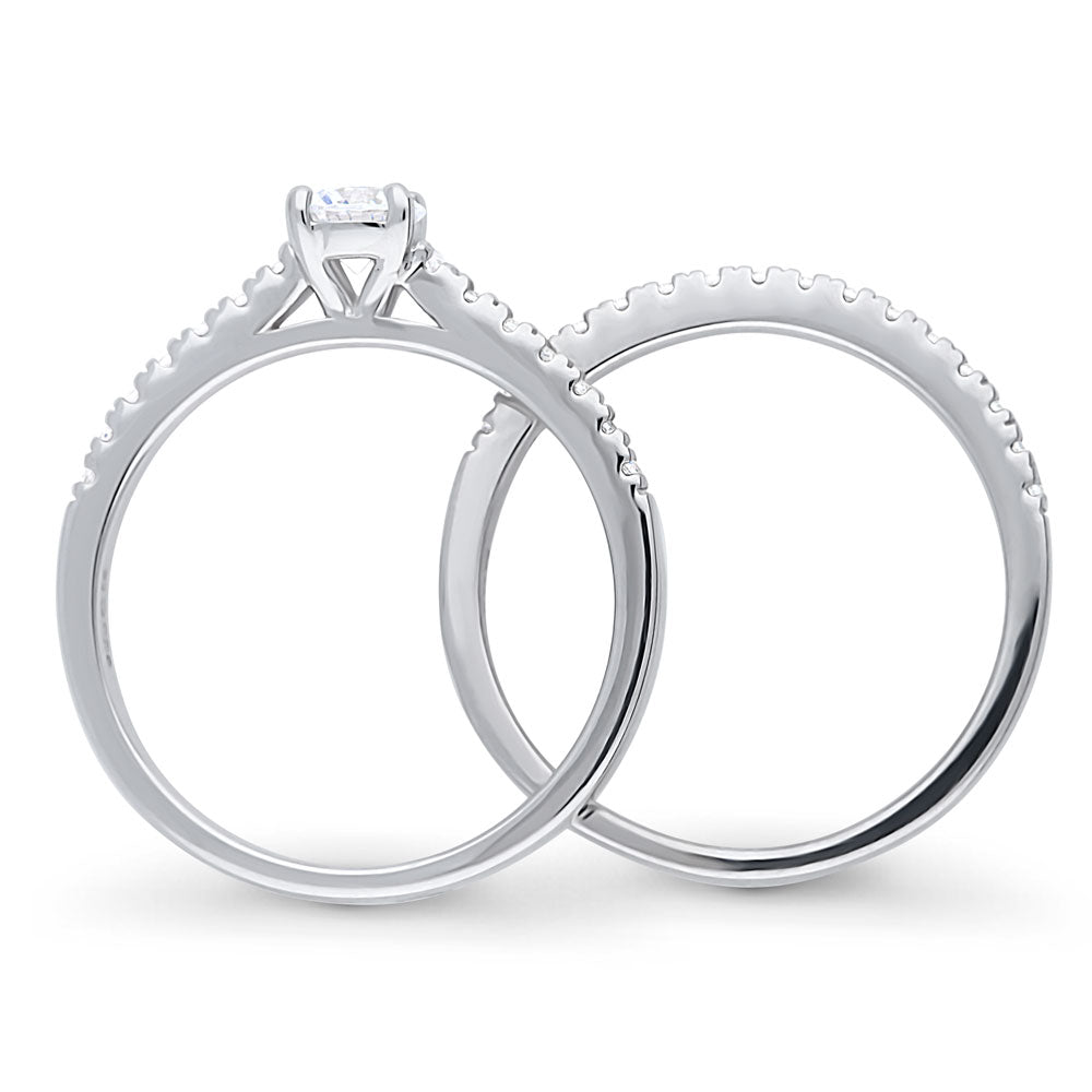 Alternate view of Solitaire 0.35ct Round CZ Ring Set in Sterling Silver, 8 of 14