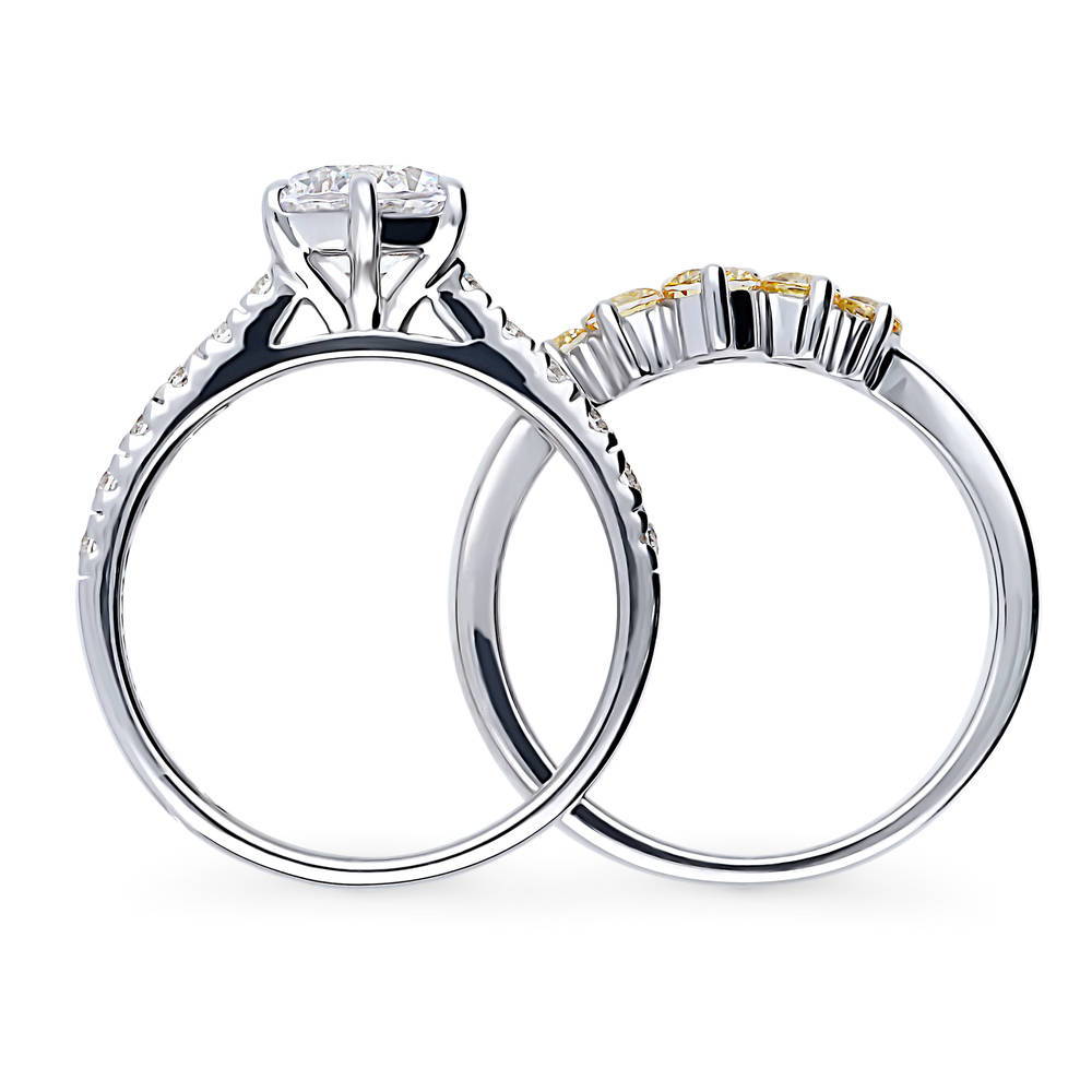 5-Stone Solitaire 1.25ct CZ Ring Set in Sterling Silver