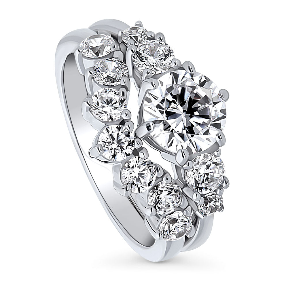 5-Stone CZ Stackable Ring Set in Sterling Silver