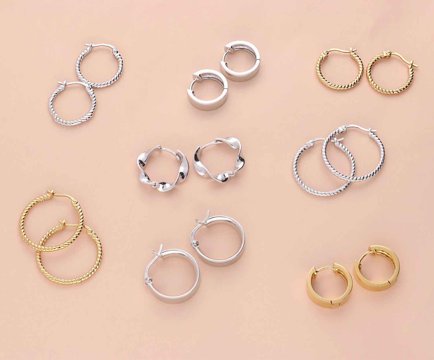 Plain Silver Hoop Earrings