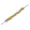 Open Circle Chain Bracelet 20mm, Gold And Silver-Tone