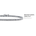 CZ Tennis Bracelet, Rhodium Plated / 6.5 inch
