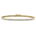CZ Tennis Bracelet, Gold Flashed / 6.5 inch