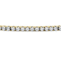 CZ Tennis Bracelet, Gold Flashed / 6.5 inch