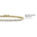 CZ Tennis Bracelet, Gold Flashed / 6.5 inch