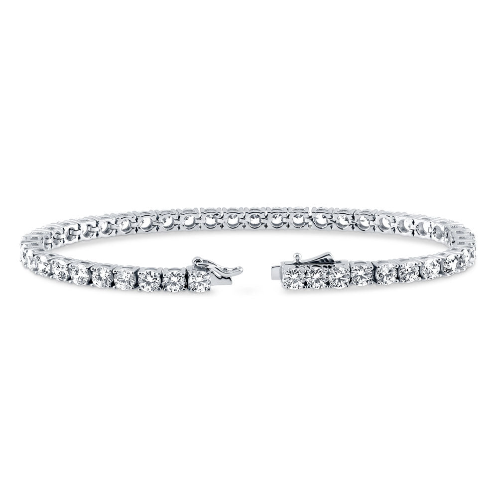 Front view of CZ Tennis Bracelet in Sterling Silver, 7 of 13