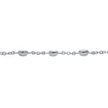 Front view of Station CZ Station Bracelet in Sterling Silver, Rhodium Plated, Clear