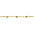 Front view of Station CZ Station Bracelet in Sterling Silver, Yellow Gold Flashed, Clear
