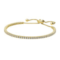 Front view of Bar CZ Tennis Bracelet in Sterling Silver, Yellow Gold Flashed