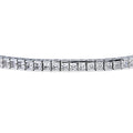 Princess CZ Tennis Bracelet, Rhodium Plated / 6.5 inch