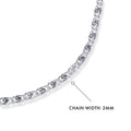 Front view of Chain Bracelet in Sterling Silver, No Plating
