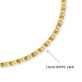 Front view of Chain Bracelet in Sterling Silver, Yellow Gold Flashed