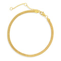 Chain Bracelet in Sterling Silver 3mm, Yellow Gold Flashed