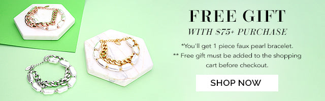 FREE Faux Pearl Bracelet with any $75+ purchase